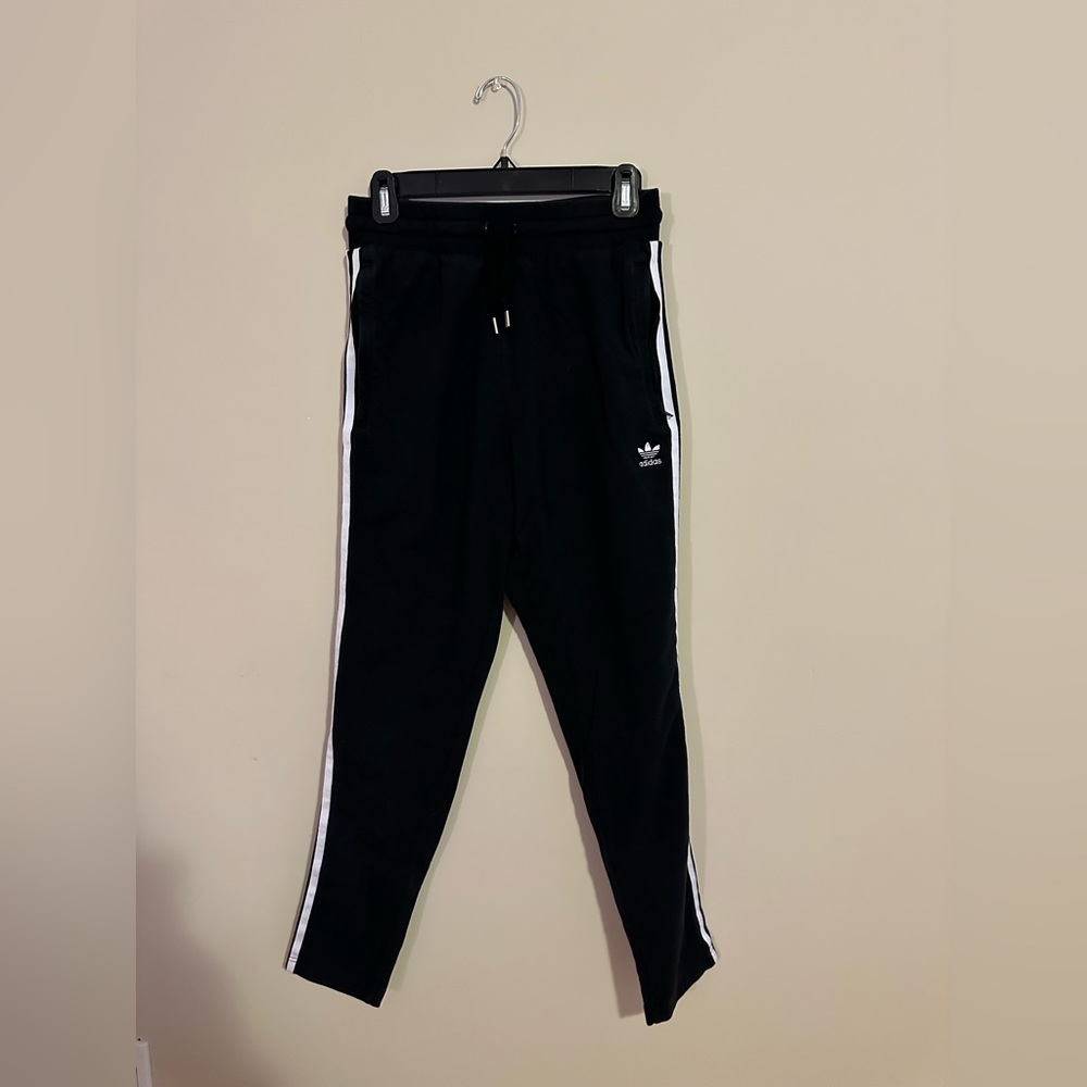 Adidas Black Joggers with Zipper Pockets